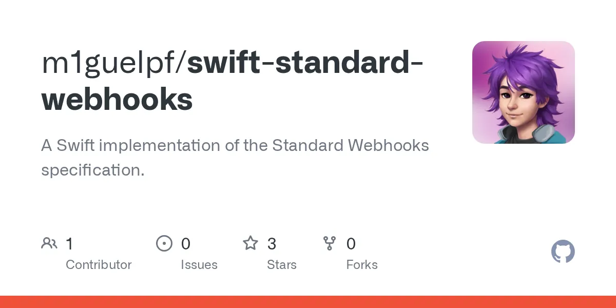 GitHub - m1guelpf/swift-standard-webhooks: A Swift implementation of the Standard Webhooks specification.