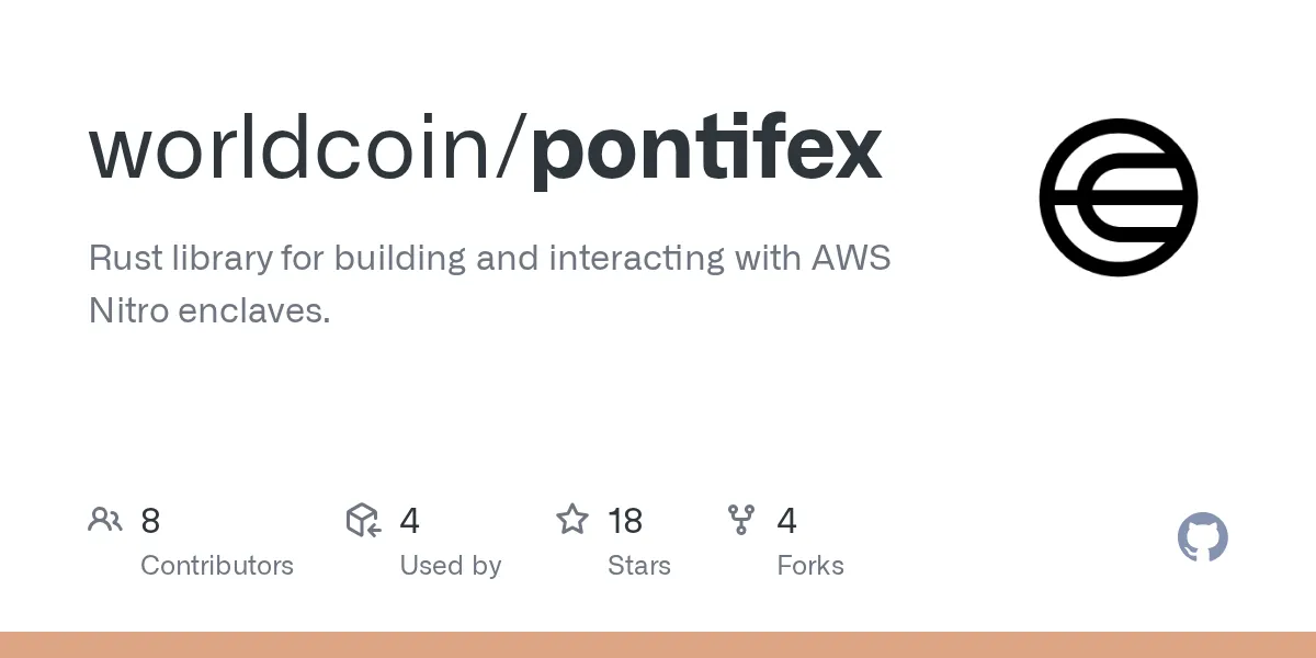 GitHub - worldcoin/pontifex: Rust library for building and interacting with AWS Nitro enclaves.